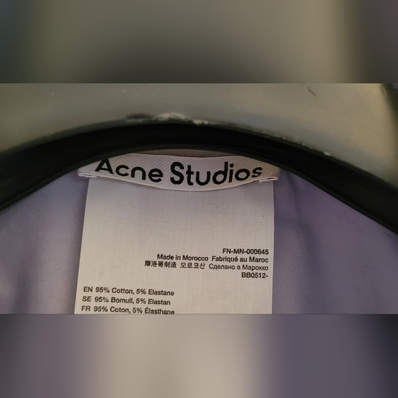 ACNE STUDIOS-Blue Button Shirt - Picture 5 of 6